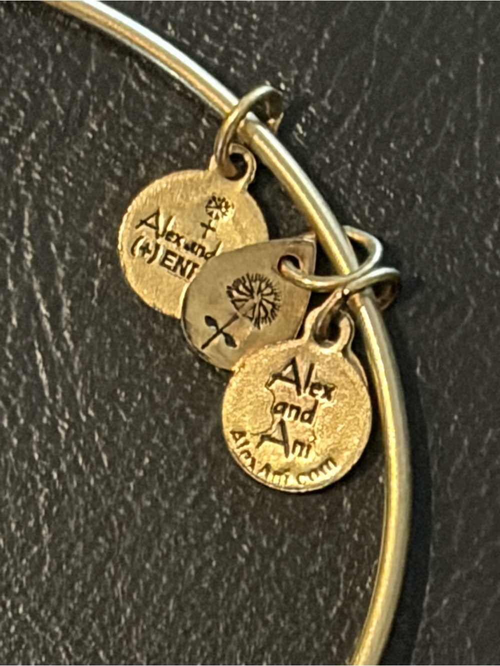 Alex and Ani Gold Sagittarius Charm Bangle Bracelet - Picture 2 of 6